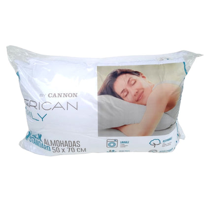 Set de 2 Almohadas Cannon (70x40 cm) – Comodidad y Soporte Perfecto