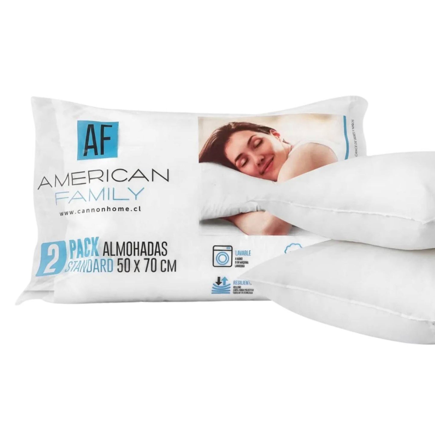Set de 2 Almohadas Cannon (70x40 cm) – Comodidad y Soporte Perfecto